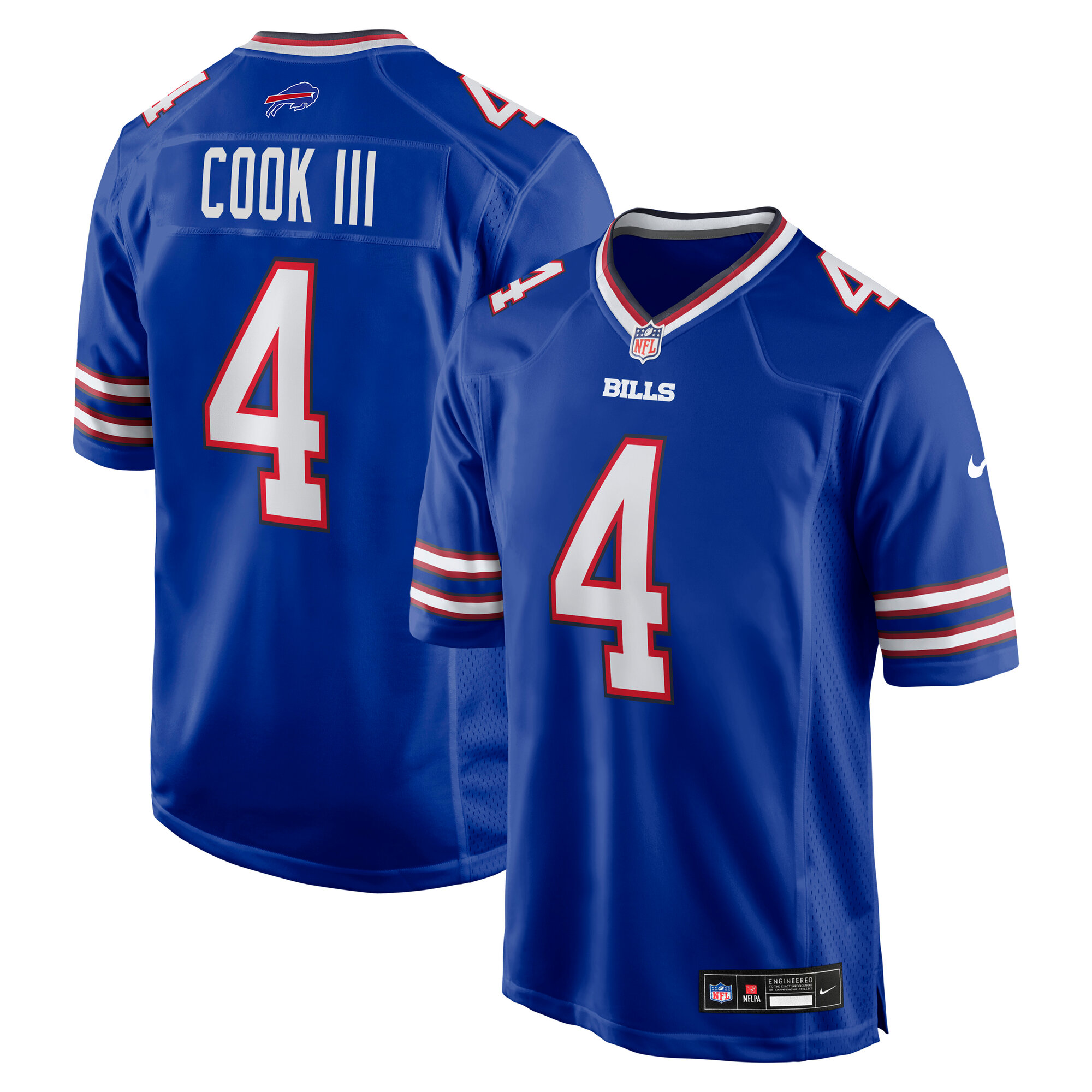 Men's Nike James Cook III Royal Buffalo Bills Team Game Jersey
