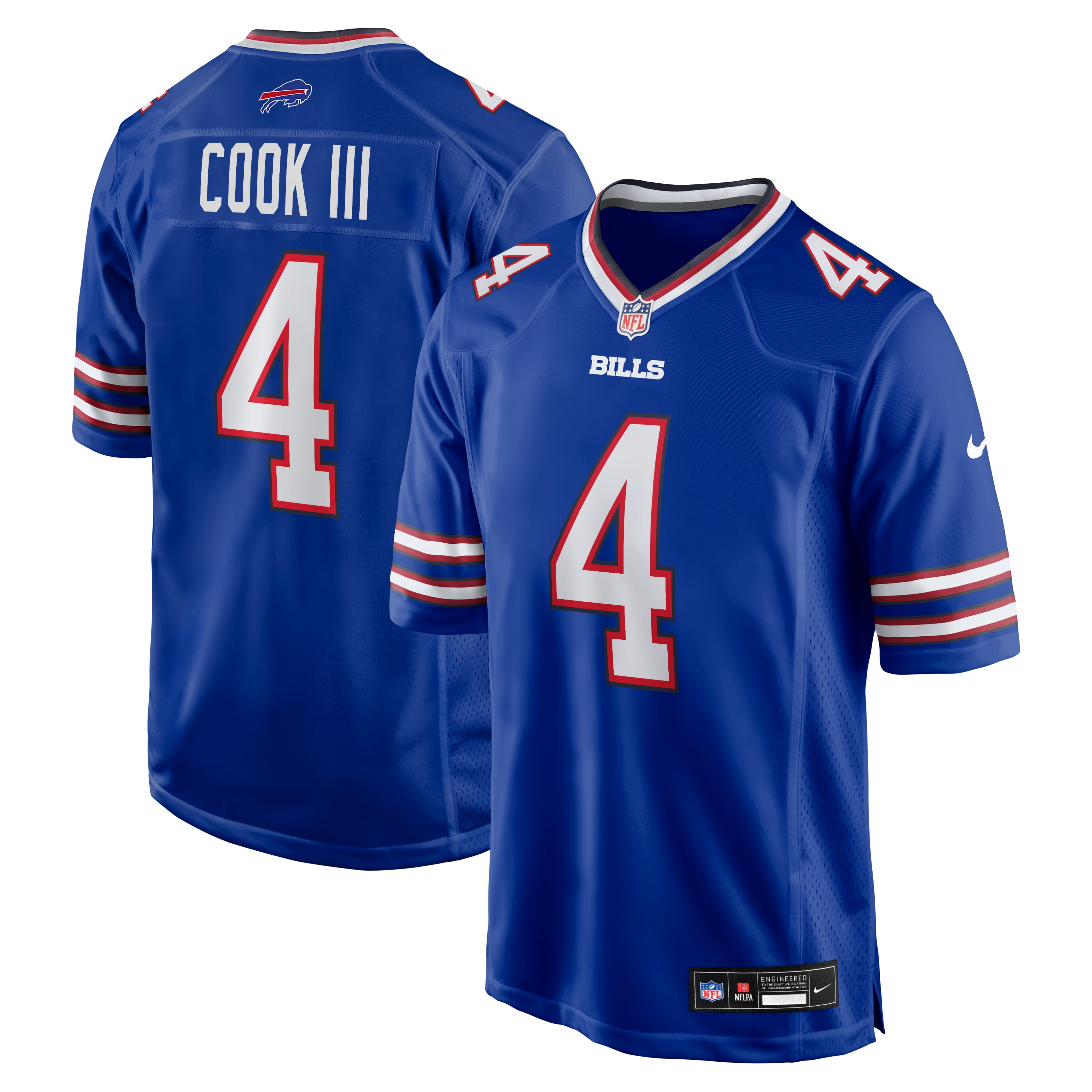 Men's Nike James Cook III  Royal Buffalo Bills Team Game Jersey