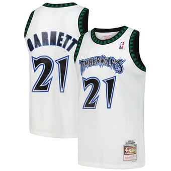 Men's Mitchell & Ness Kevin Garnett White Minnesota Timberwolves Hardwood Classics Swingman Jersey
