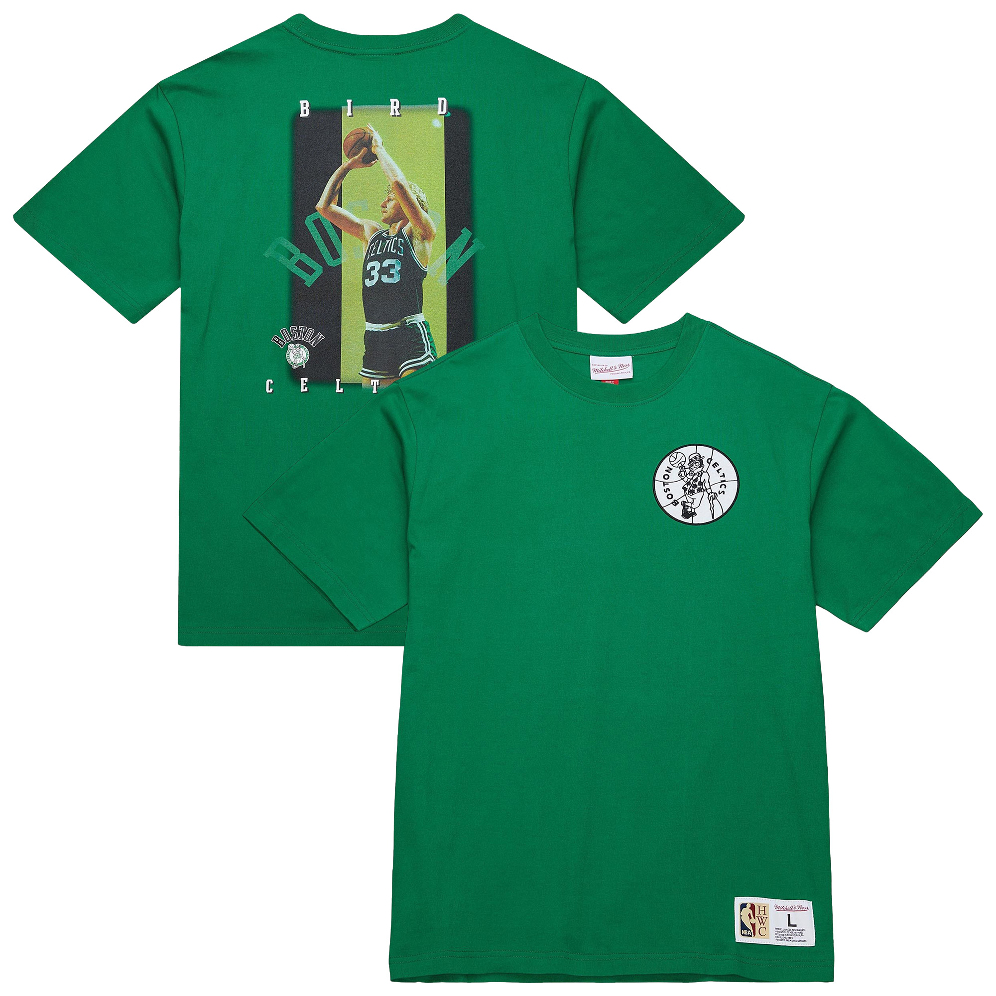 Men’s Mitchell & Ness Larry Bird Kelly Green Boston Celtics Hardwood Classics NBA Legends T-Shirt Men’s Mitchell & Ness Larry Bird Kelly Green Boston Celtics Hardwood Classics NBA Legends T-Shirt