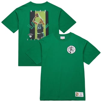 Men's Mitchell & Ness Larry Bird Kelly Green Boston Celtics Hardwood Classics NBA Legends T-Shirt