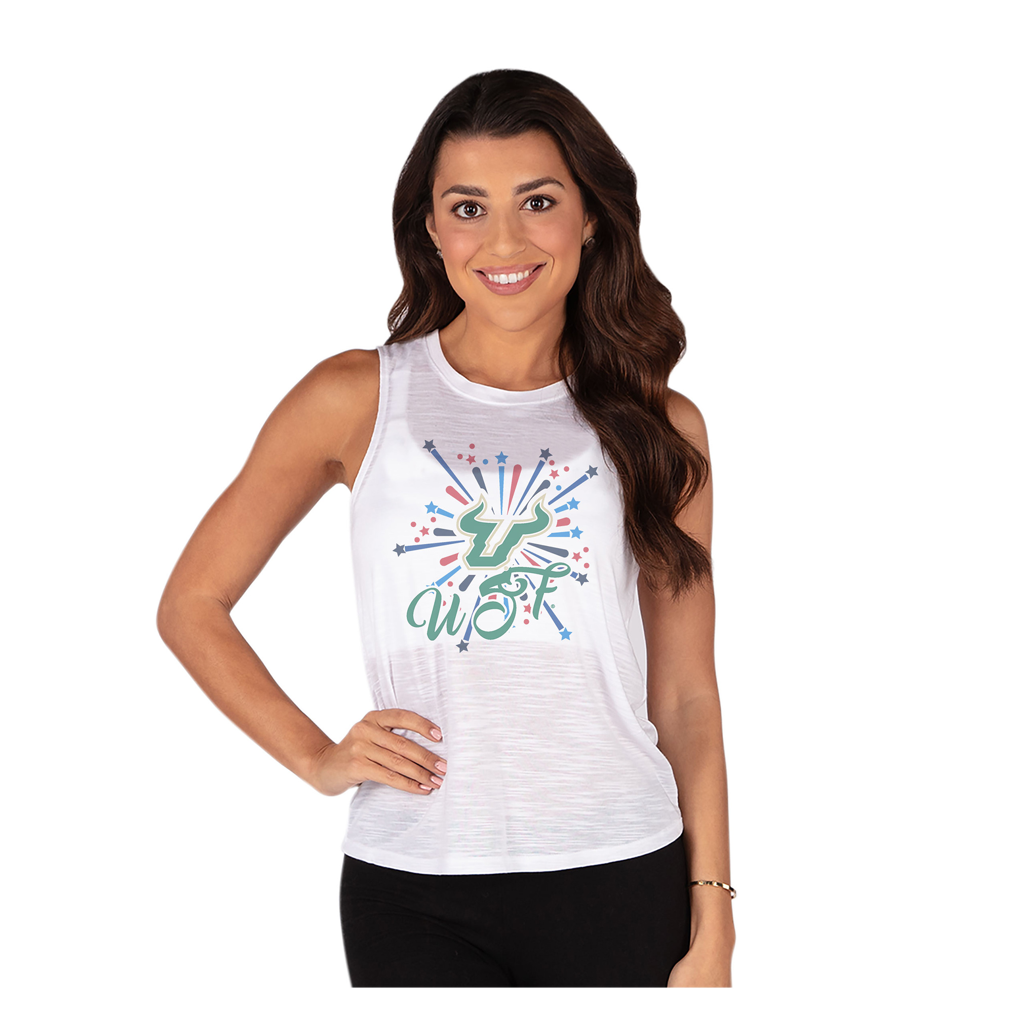 Women’s Concepts Sport White South Florida Bulls Infuse Knit Tank Top Women’s Concepts Sport White South Florida Bulls Infuse Knit Tank Top