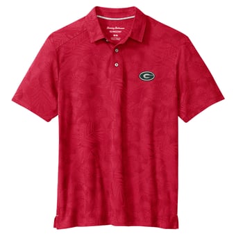 Men's Tommy Bahama Georgia Bulldogs Palm Fresco Hibiscus IslandZone® Polo