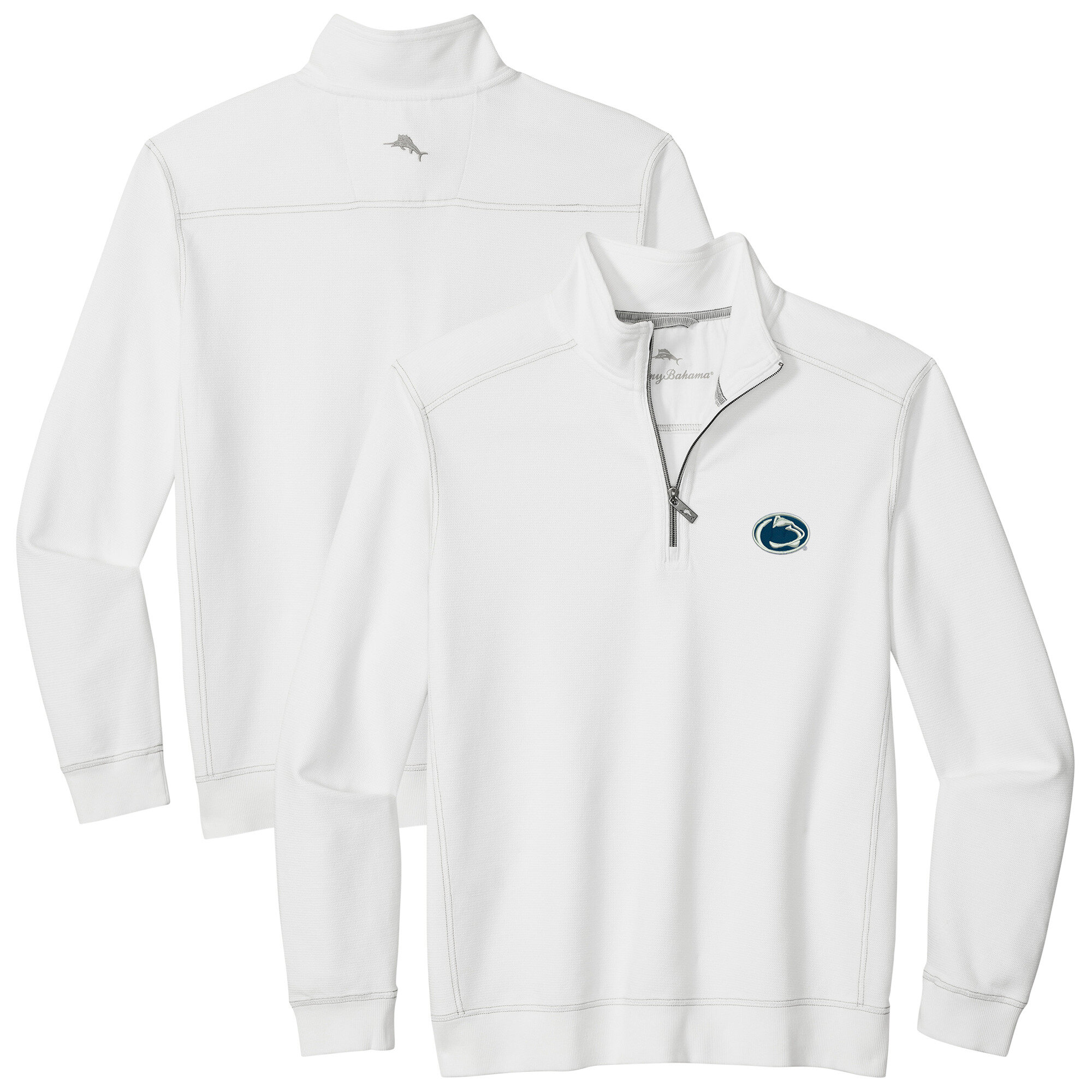 Men's Tommy Bahama White Penn State Nittany Lions Montego Bay Half-Zip Jacket