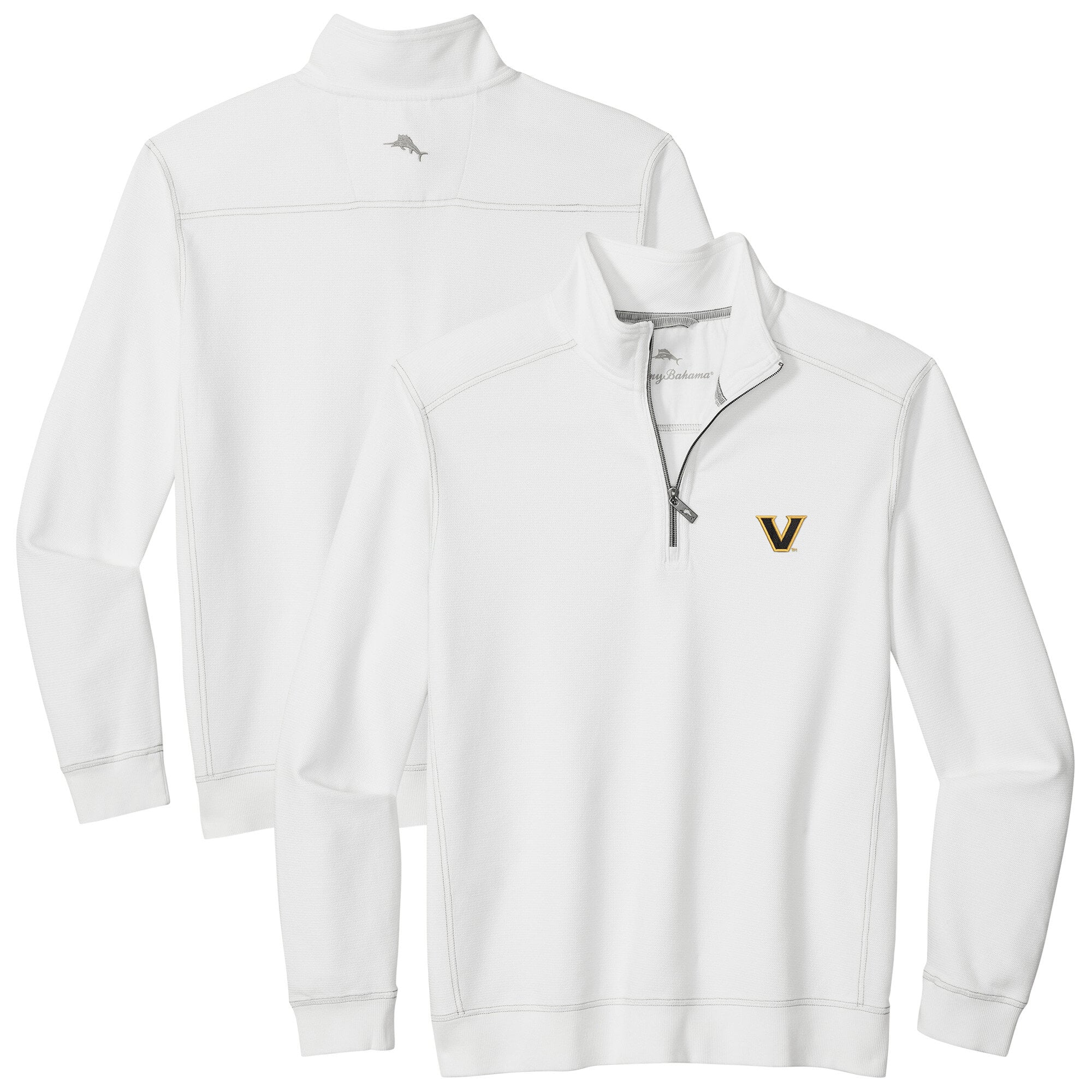 Men's Tommy Bahama White Vanderbilt Commodores Montego Bay Half-Zip Jacket