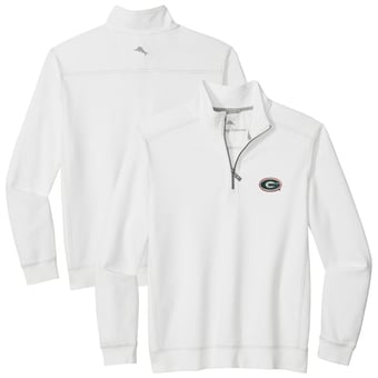 Men's Tommy Bahama White Georgia Bulldogs Montego Bay Half-Zip Jacket