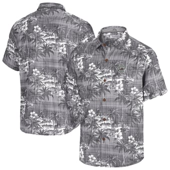 Men's Tommy Bahama Black South Carolina Gamecocks Coconut Point Palmetta IslandZone Camp Button-Up Shirt