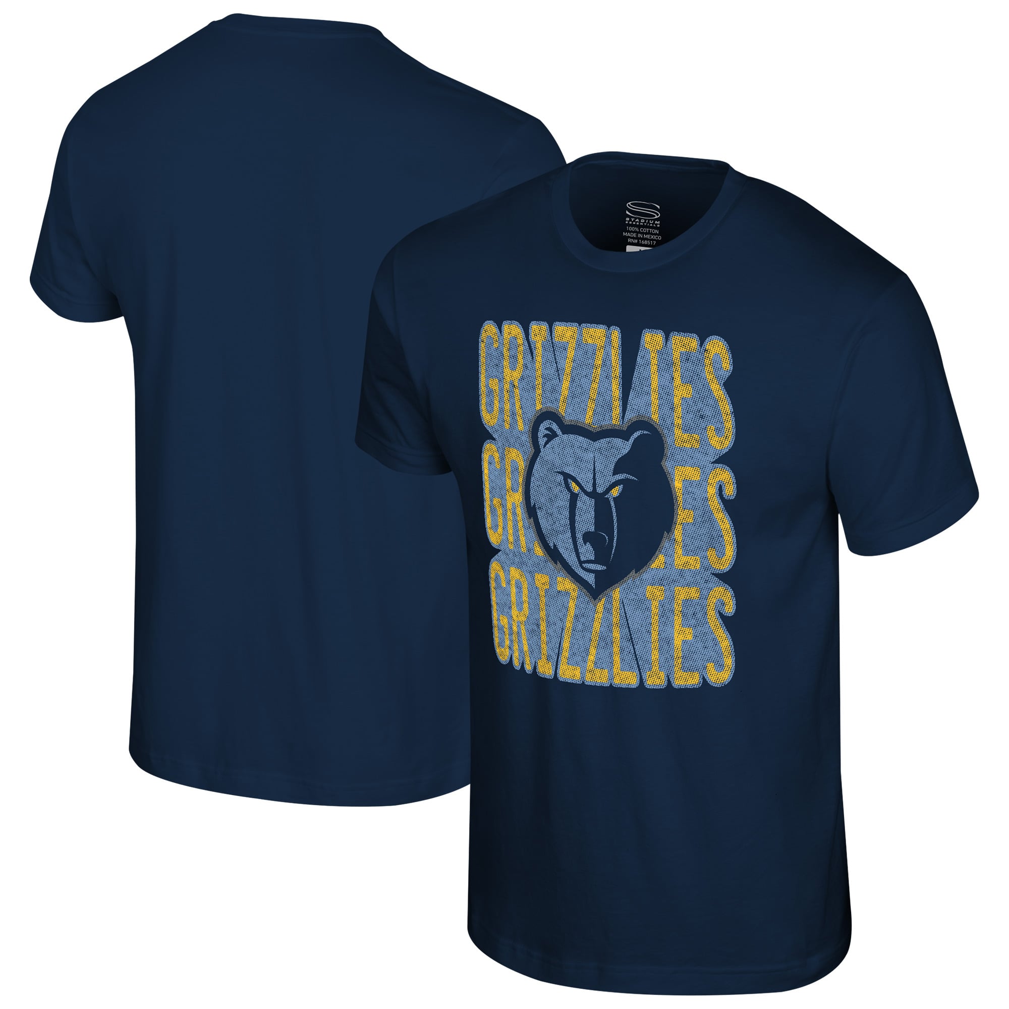 Unisex Stadium Essentials Navy Memphis Grizzlies Step Up T-Shirt