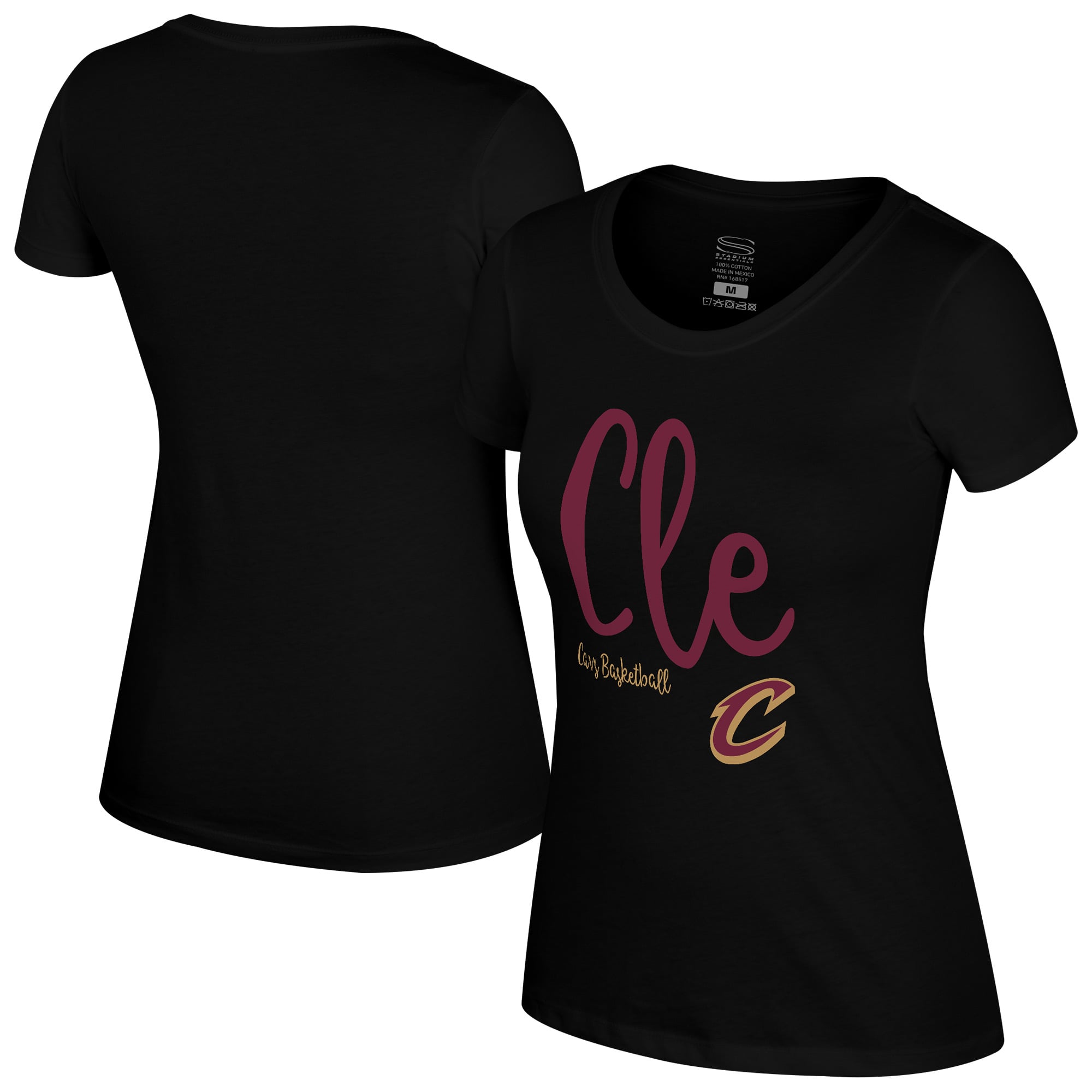 Women's Stadium Essentials  Black Cleveland Cavaliers 3rd Quarter T-Shirt