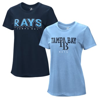 Women's G-III 4Her by Carl Banks Navy/Light Blue Tampa Bay Rays Two T-Shirt Combo Pack