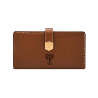 Fossil  Texas Tech Red Raiders Lennox Leather Tab Bifold Wallet