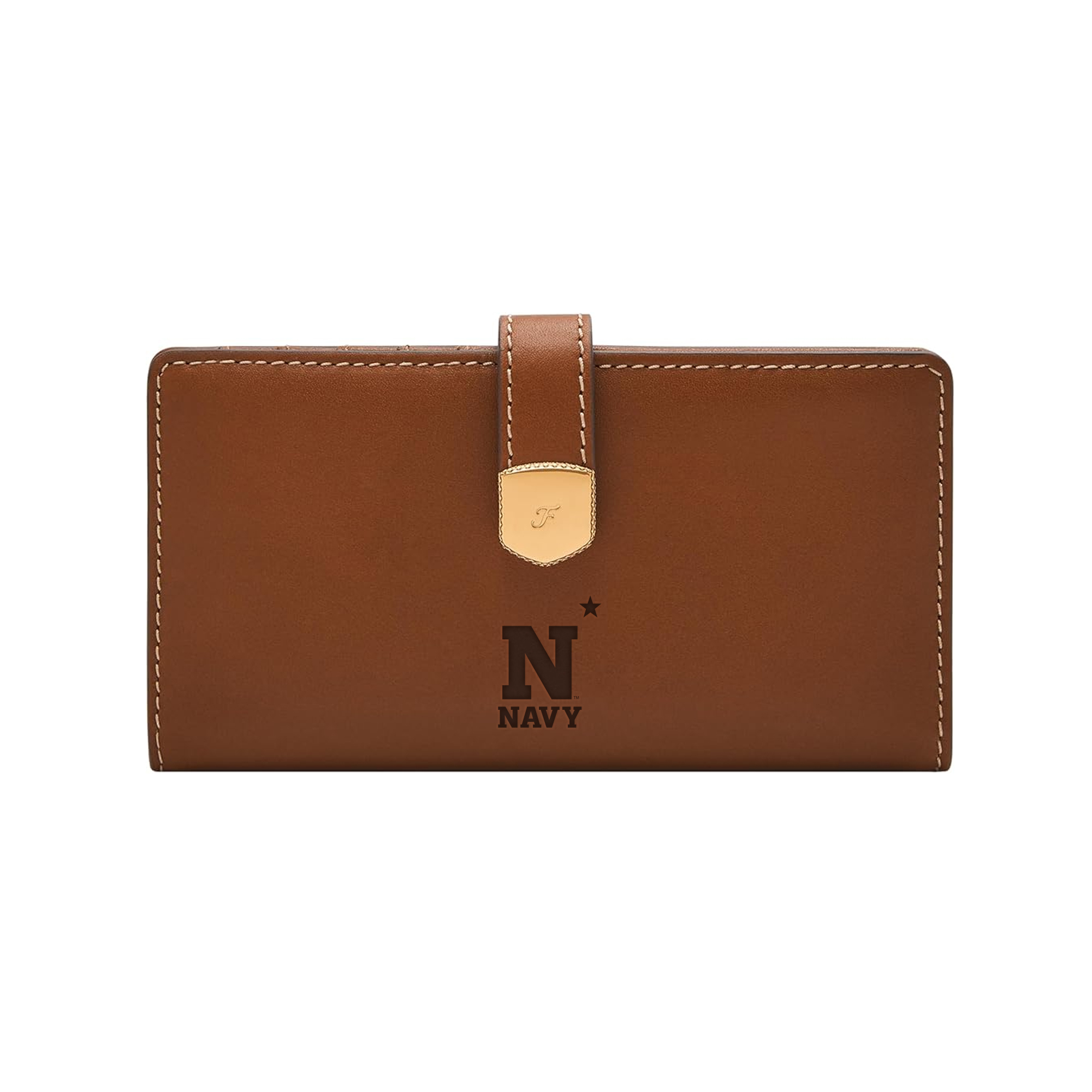 Fossil  Navy Midshipmen Lennox Leather Tab Bifold Wallet