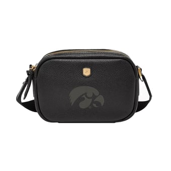 Fossil  Iowa Hawkeyes Danni Leather Crossbody Bag
