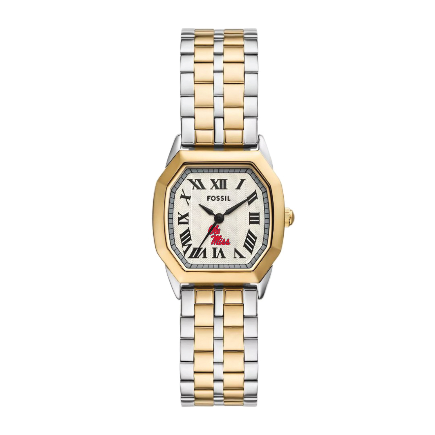 Fossil  Ole Miss Rebels Harlow Three-Hand Two-Tone Stainless Steel Watch