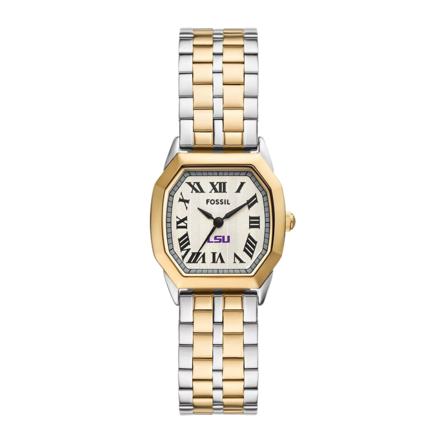 Fossil  LSU Tigers Harlow Three-Hand Two-Tone Stainless Steel Watch