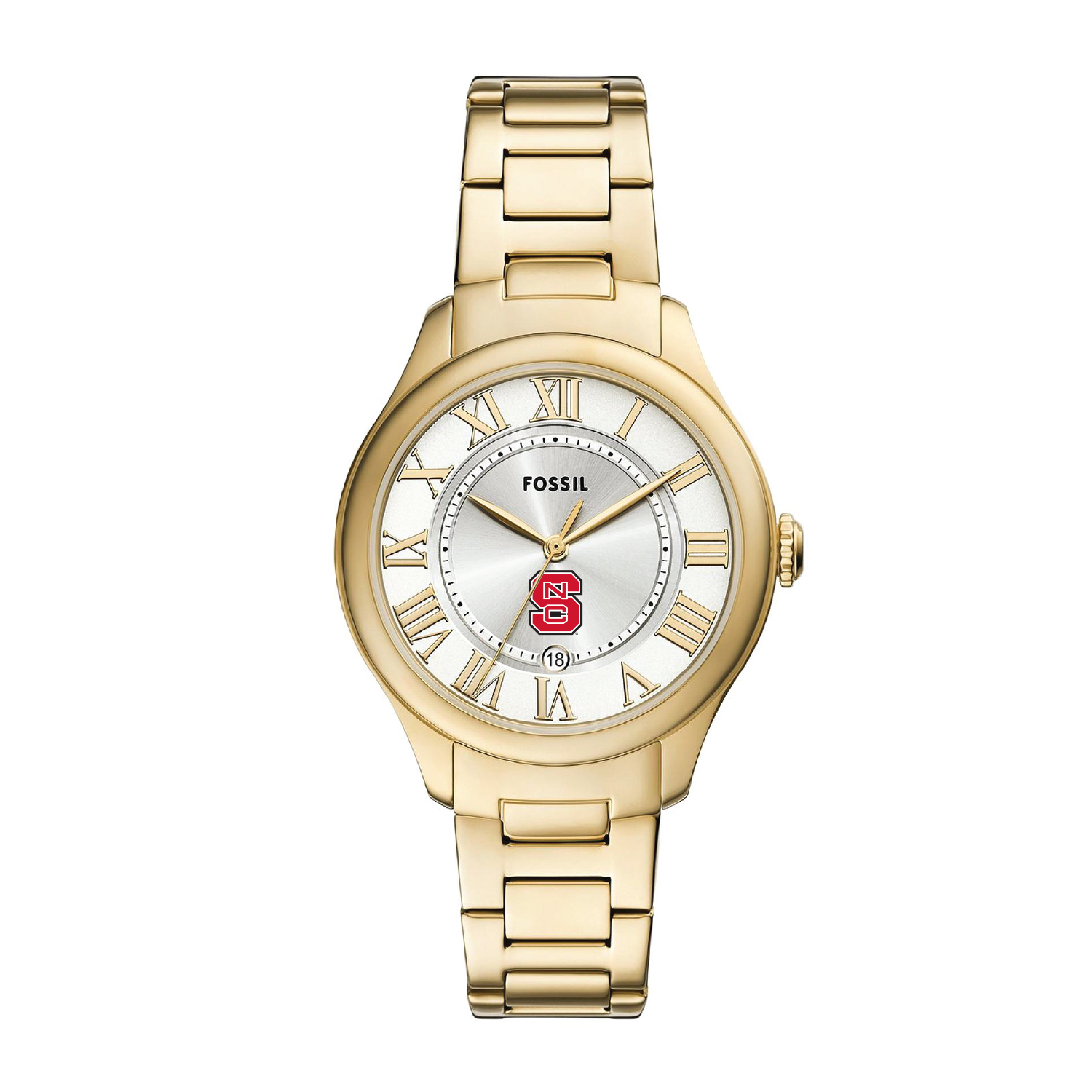 Fossil  NC State Wolfpack Gilmore Gold Stainless Steel Watch
