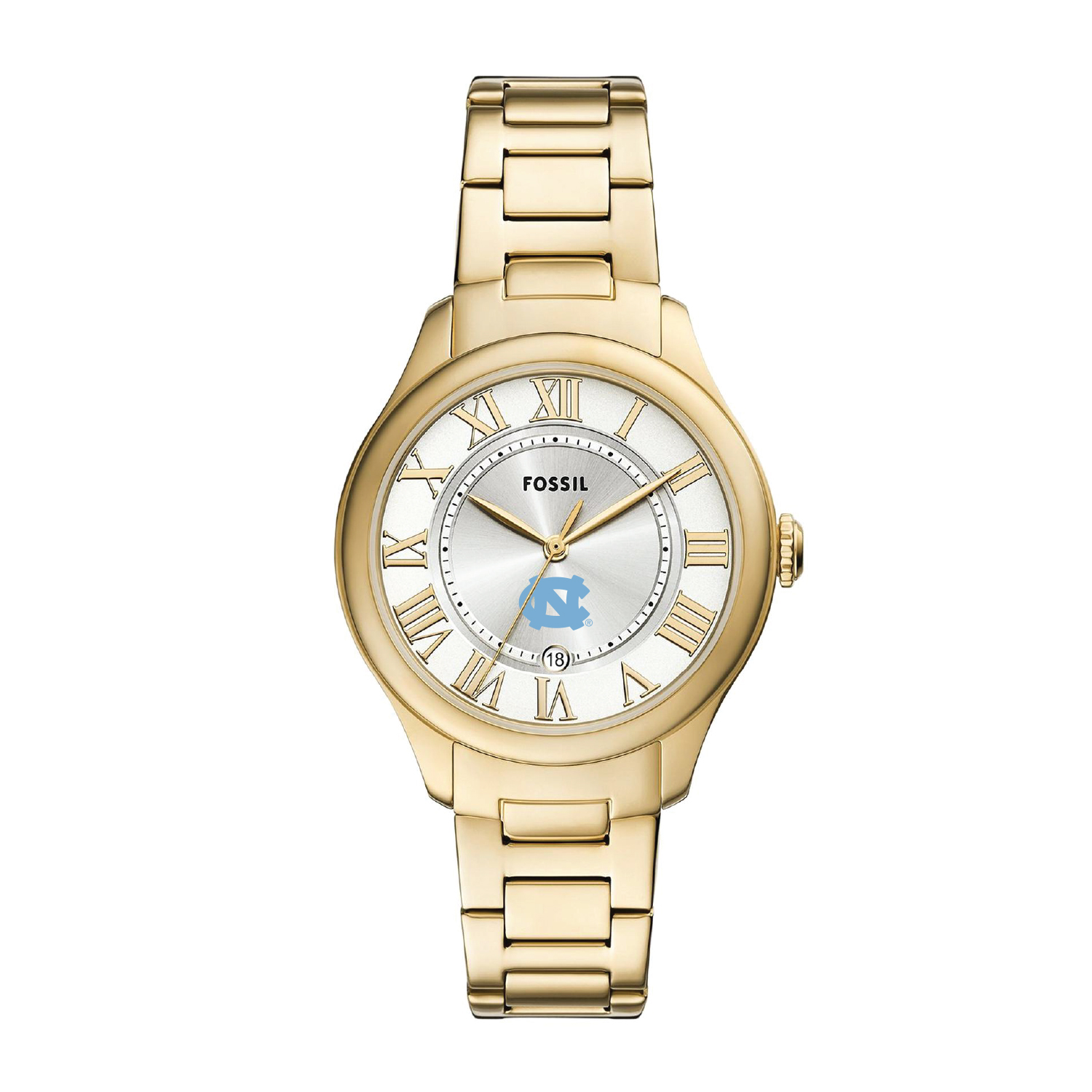 Fossil  North Carolina Tar Heels Gilmore Gold Stainless Steel Watch