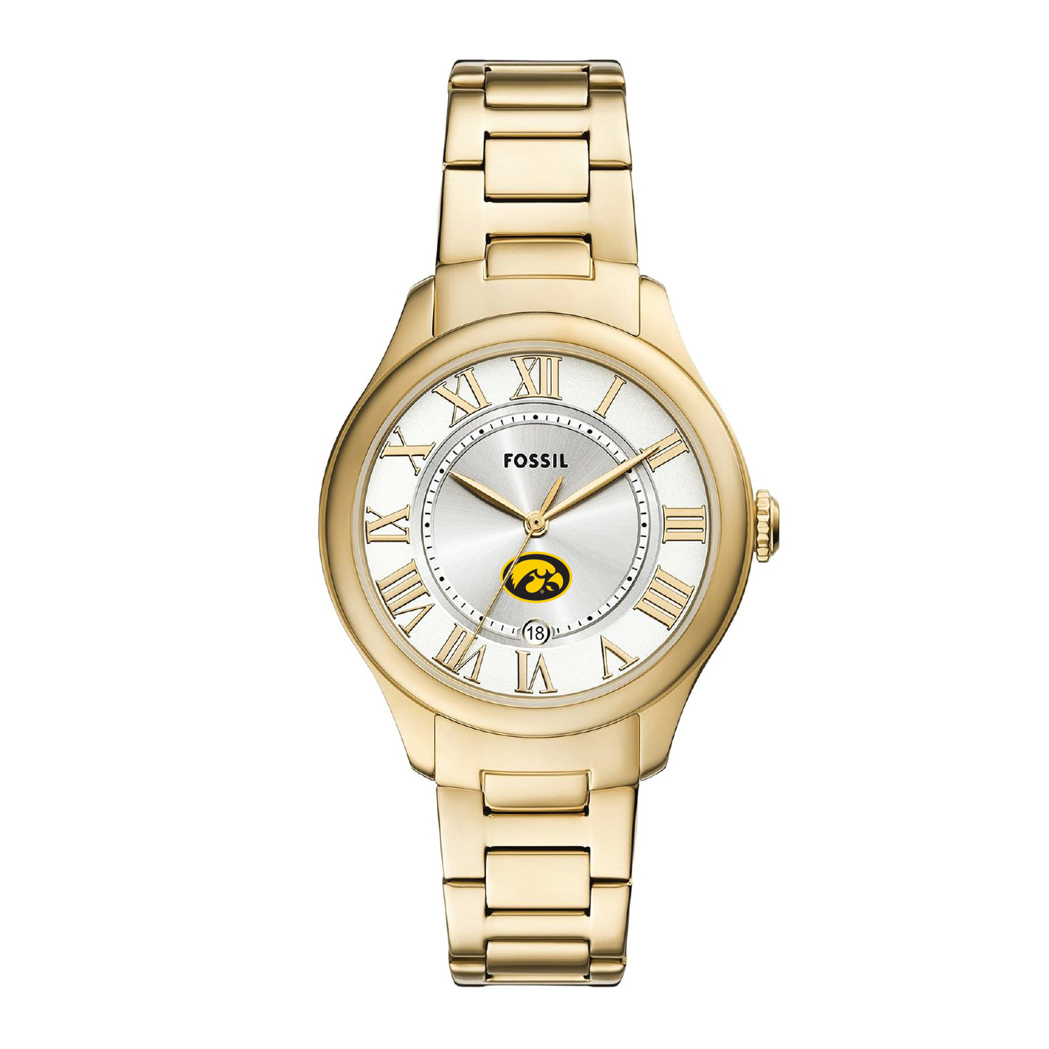 Fossil  Iowa Hawkeyes Gilmore Gold Stainless Steel Watch