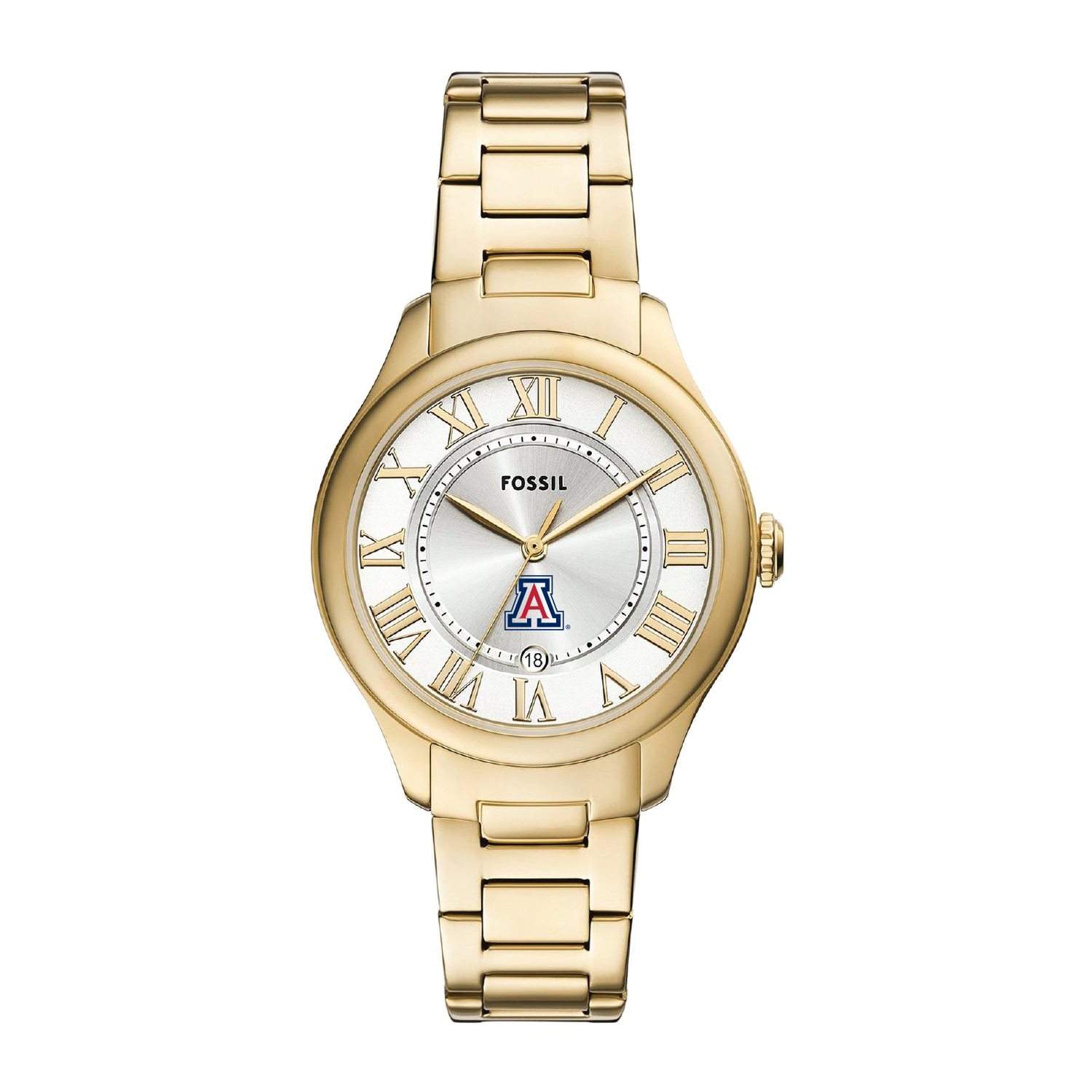 Fossil  Arizona Wildcats Gilmore Gold Stainless Steel Watch