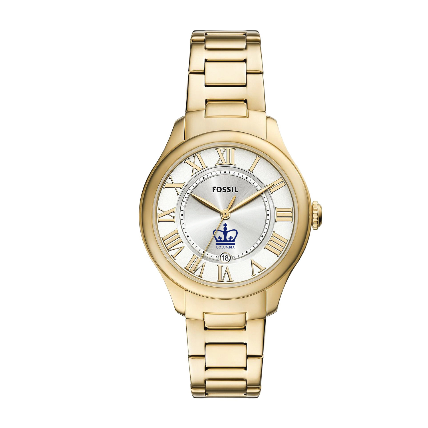 Fossil  Columbia University Gilmore Gold Stainless Steel Watch