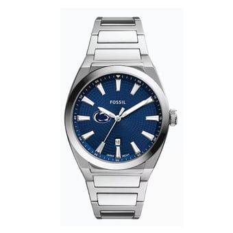 Fossil  Penn State Nittany Lions Everett Three-Hand Date Stainless Steel Watch