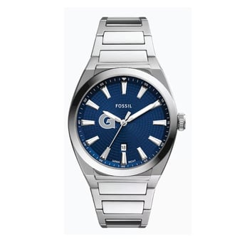 Fossil  Georgetown Hoyas Everett Three-Hand Date Stainless Steel Watch