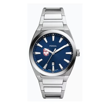 Fossil  UChicago Maroons Everett Three-Hand Date Stainless Steel Watch