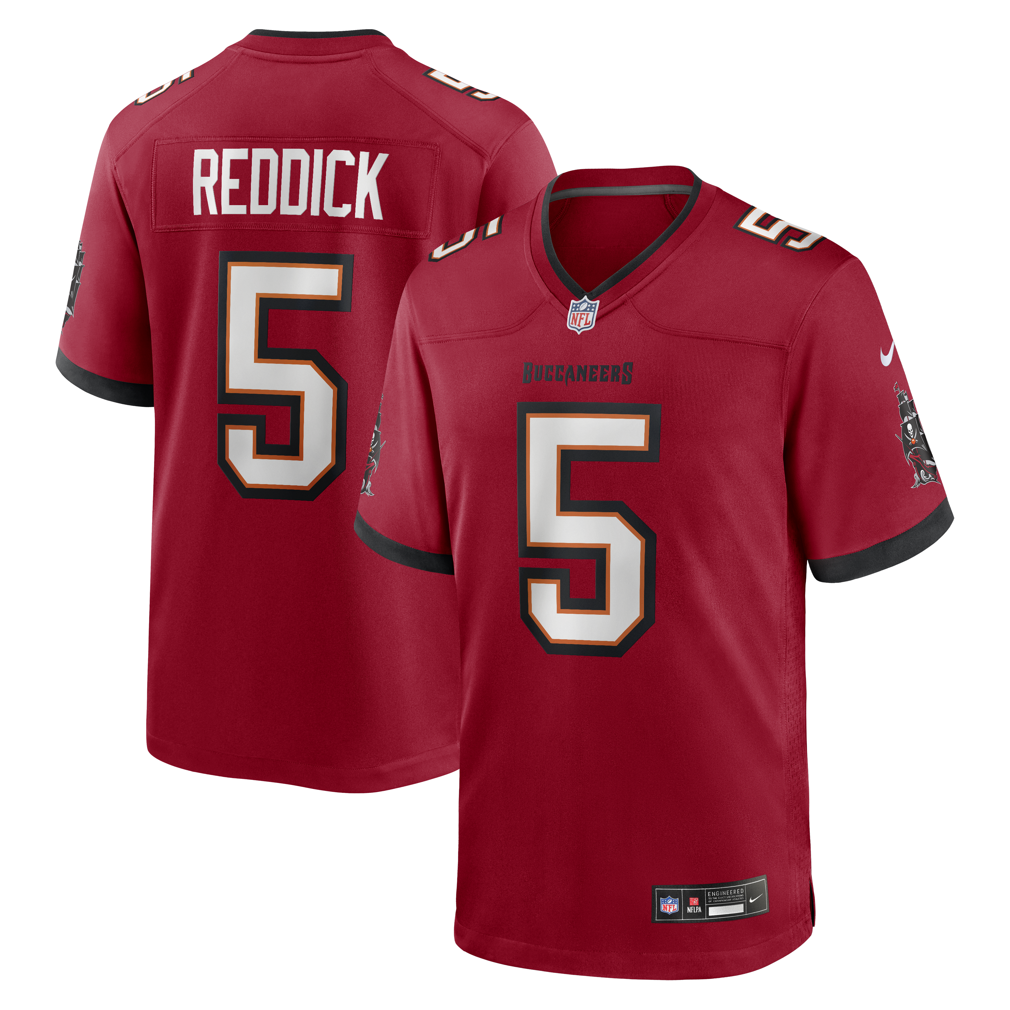 Men's Nike Haason Reddick  Red Tampa Bay Buccaneers Team Game Jersey