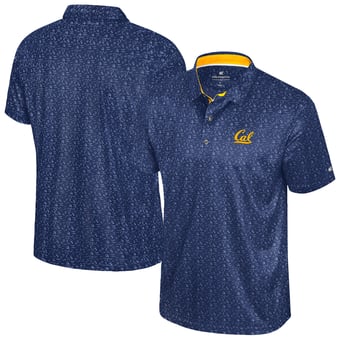 Men's Colosseum  Navy Cal Bears Football Print Polo