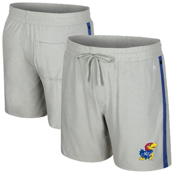 Men's Colosseum Gray Kansas Jayhawks Mac Shorts