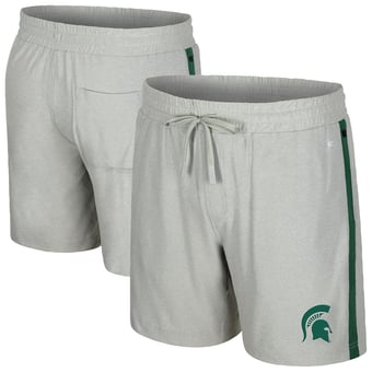 Men's Colosseum Gray Michigan State Spartans Mac Shorts