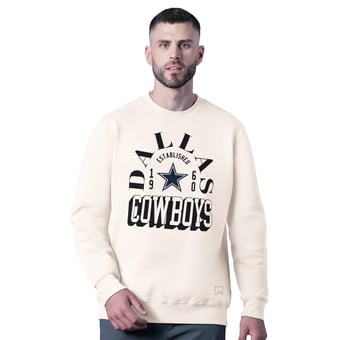 Men's MSX by Michael Strahan  White Dallas Cowboys Whiteout Tri-Blend Sweatshirt