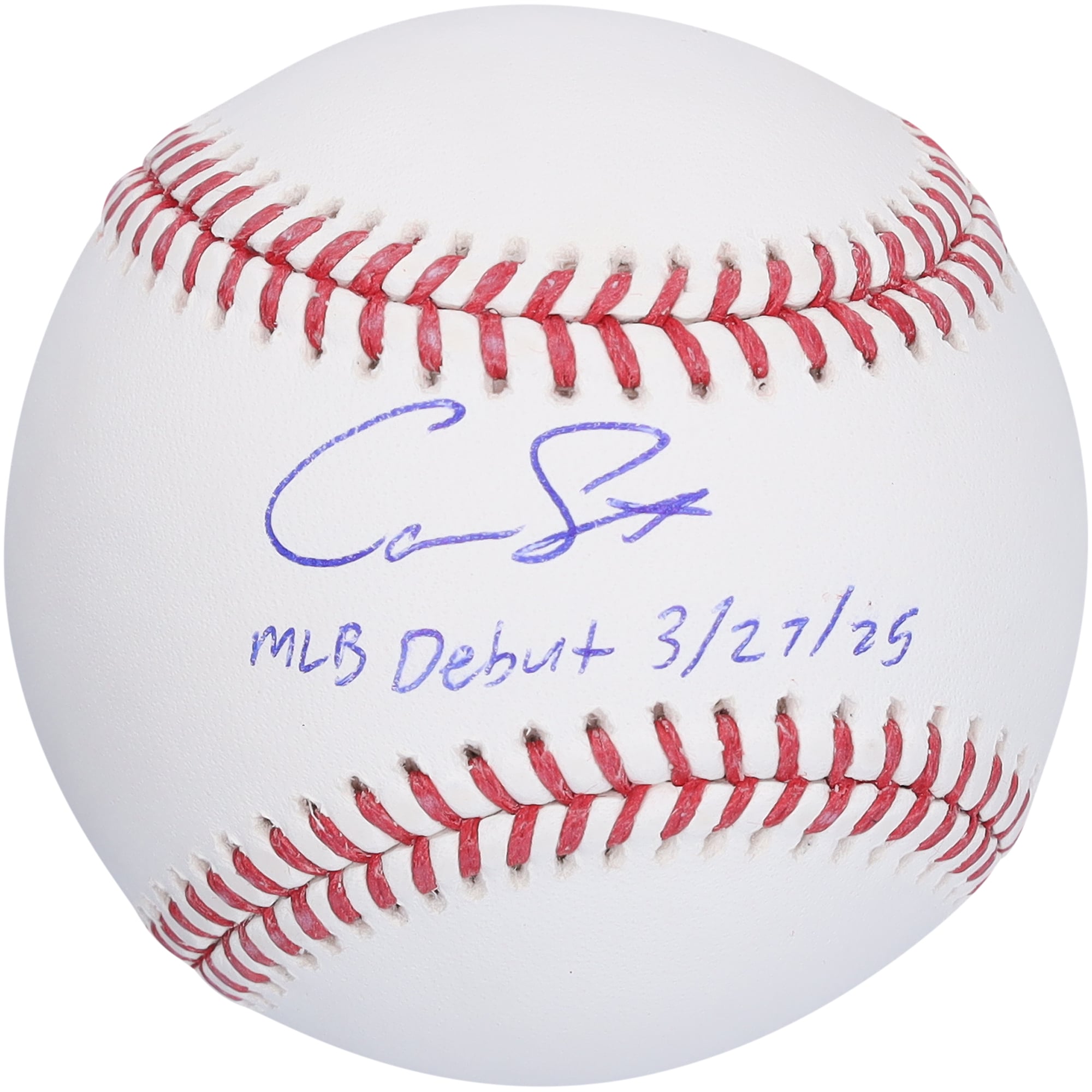 Cam Smith Houston Astros Autographed Baseball with "MLB Debut 3/27/25" Inscription