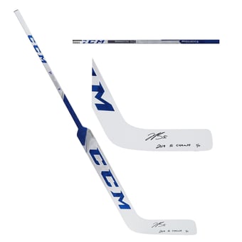 Jordan Binnington St. Louis Blues Autographed CCM Game Model Hockey Stick with "2019 SC Champs" Inscription - Limited Edition of 10