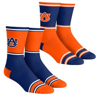 Youth Rock Em  Auburn Tigers 2-Pack Color Block Crew Socks Set