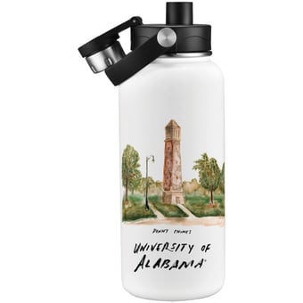 Alabama Crimson Tide Laura Wilcox Watercolors 34oz. Water Bottle