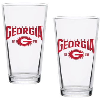 Georgia Bulldogs Two-Pack 16oz. Established Pint Glass Set
