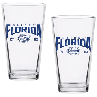 Florida Gators Two-Pack 16oz. Established Pint Glass Set