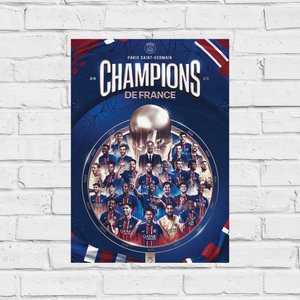 Affiche PSG Champions 2025 - A3, vue 3