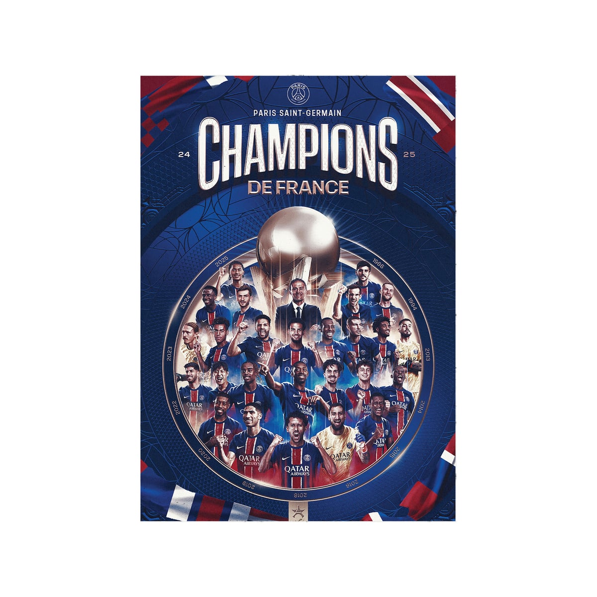 Affiche PSG Champions 2025 - A2