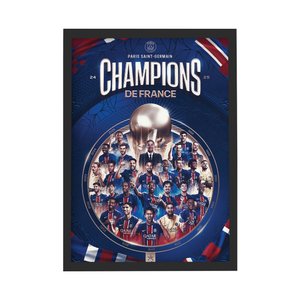Affiche PSG Champions 2025 - Encadrée - A3, vue 2