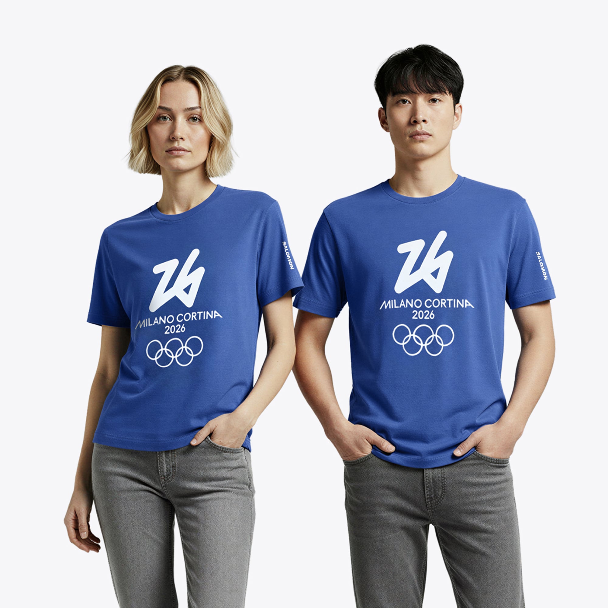 Milano Cortina 2026 Olympics Salomon Logo T-Shirt - Blu - Unisex