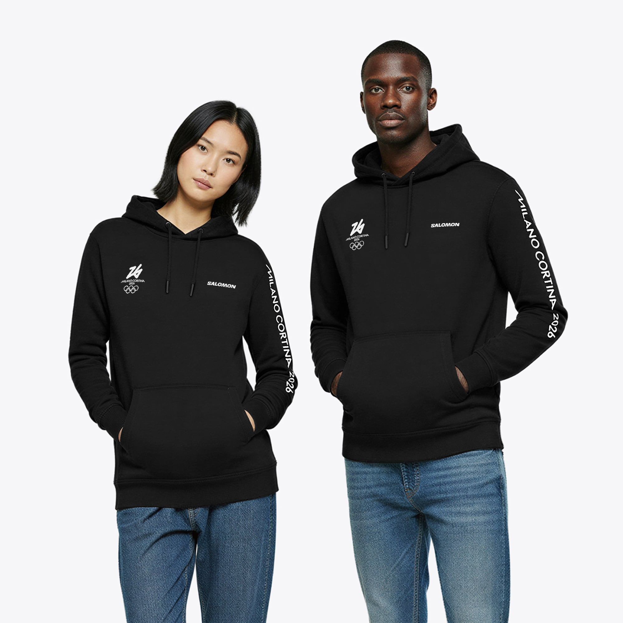 Milano Cortina 2026 Olympics Salomon Logo Graphic Hoodie - Unisex - Nero