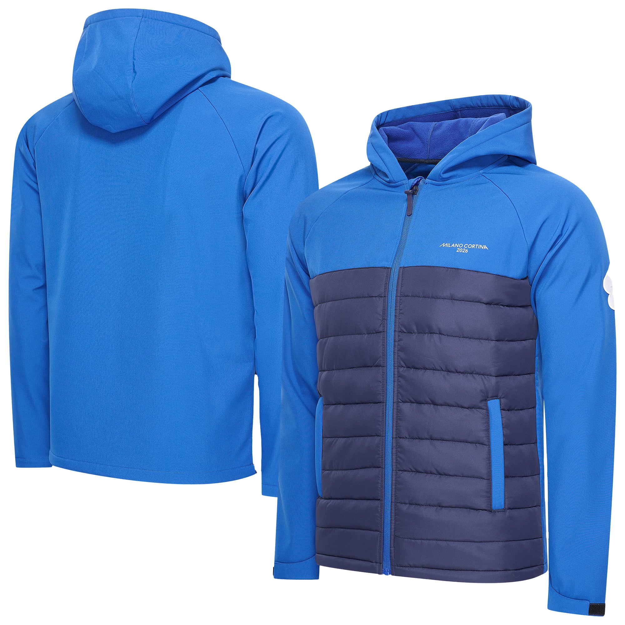 Milano Cortina 2026 Olympics Softshell Hooded Jacket - Blu
