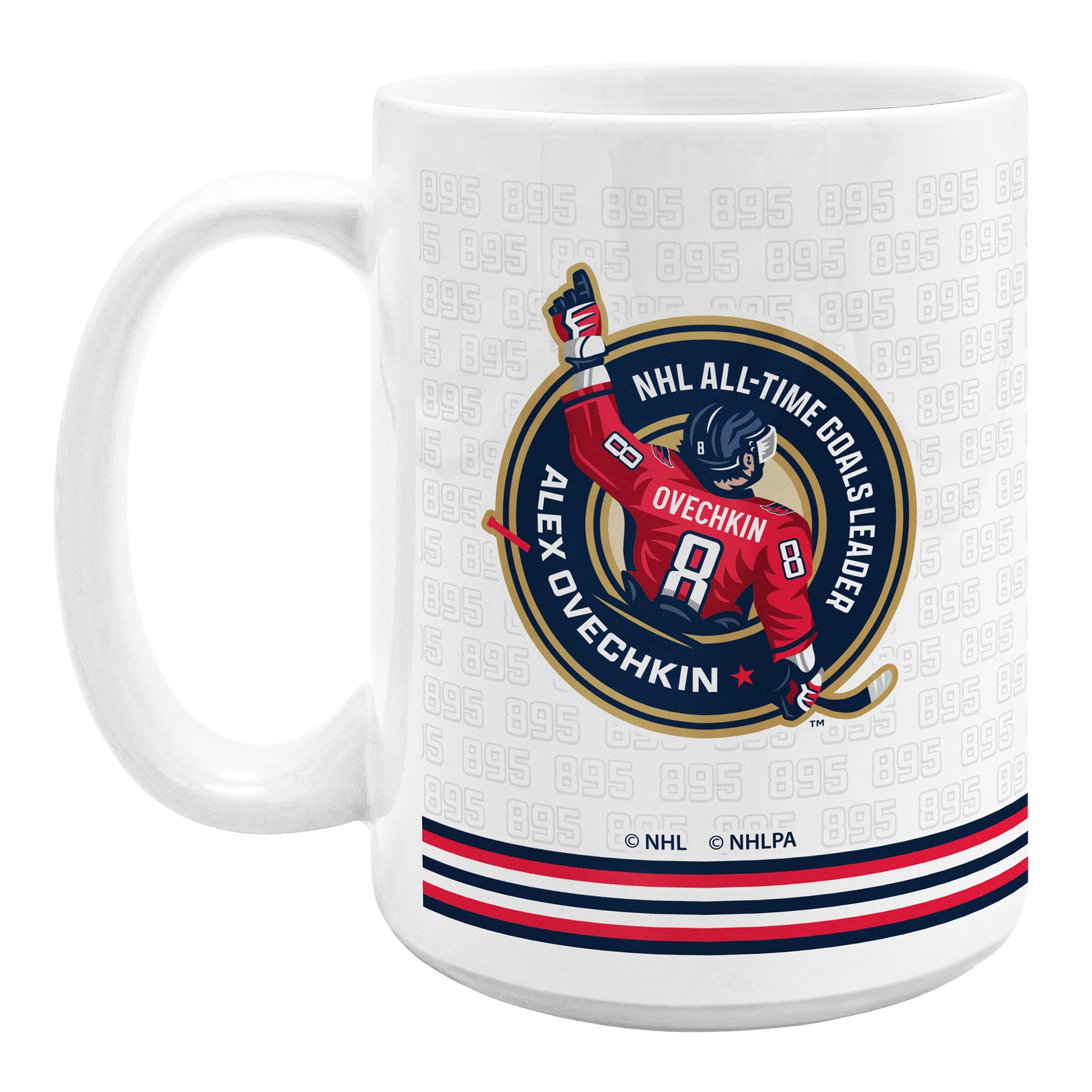 Alexander Ovechkin Washington Capitals NHL All-Time Leading Goal Scorer 15oz. Ceramic Mug