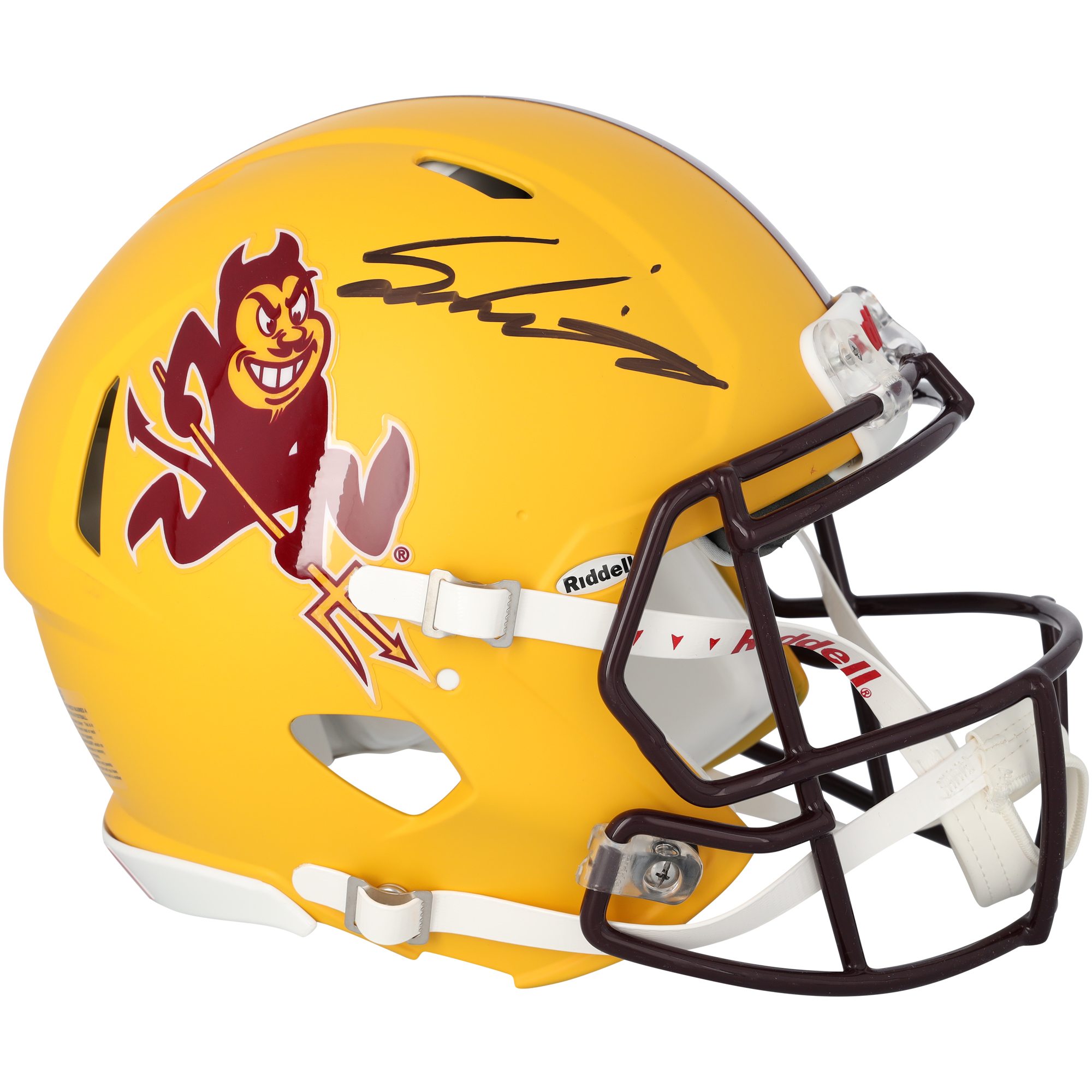 Sam Leavitt Arizona State Sun Devils Autographed Riddell Sparky Speed Authentic Helmet