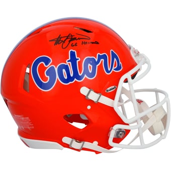 "Steve Spurrier Florida Gators Autographed Riddell Orange Speed Authentic Helmet with ""66 Heisman"" Inscription"