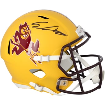 Sam Leavitt Arizona State Sun Devils Autographed Riddell Sparky Speed Replica Helmet