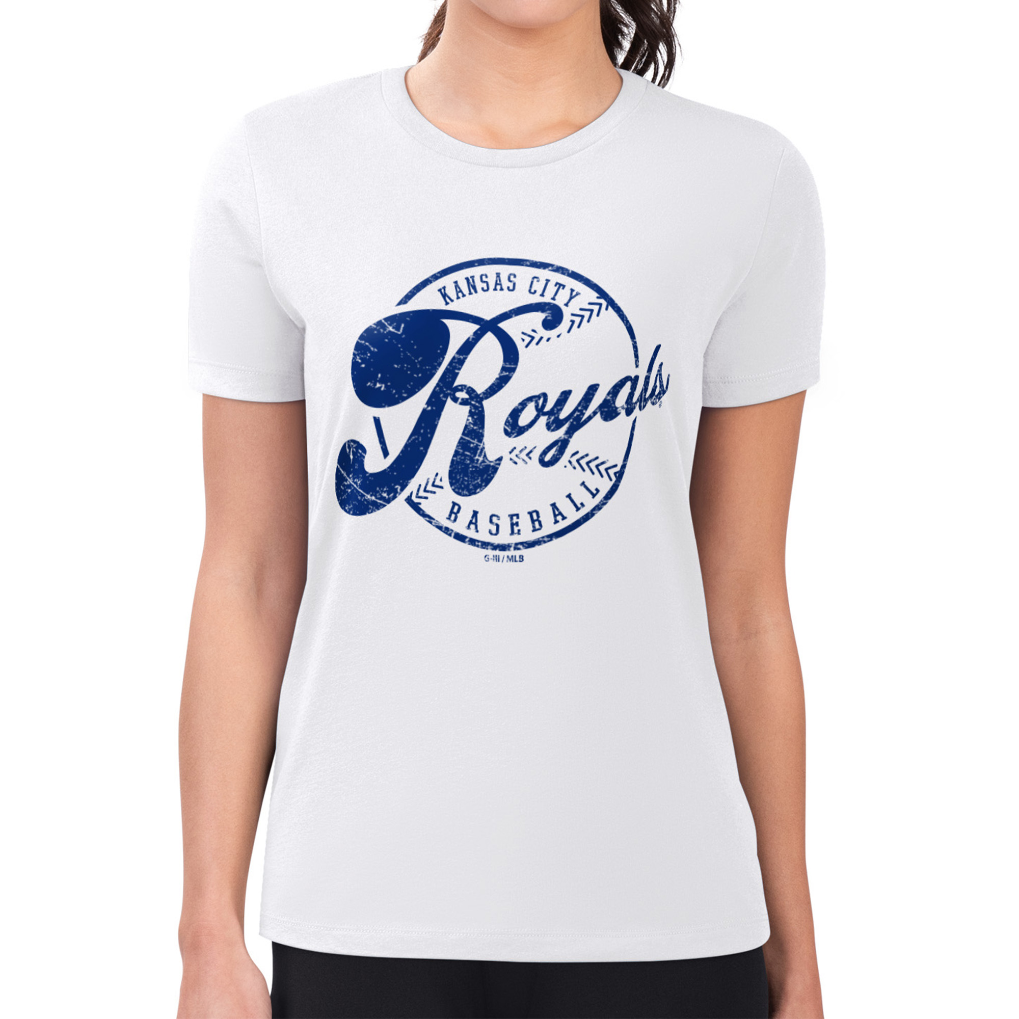 Women’s G-III 4Her by Carl Banks White Kansas City Royals Super-Slim Fit Lightweight Distressed Baseball Team T-Shirt Women’s G-III 4Her by Carl Banks White Kansas City Royals Super-Slim Fit Lightweight Distressed Baseball Team T-Shirt