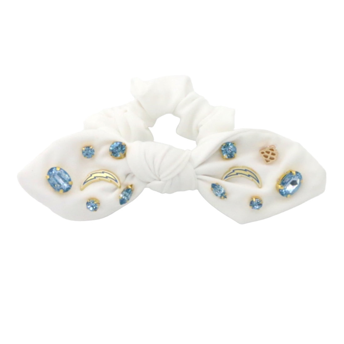Brianna Cannon  Los Angeles Chargers Logo Bow Scrunchie